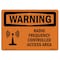 Signmission Sign, 7" H, 10" W, Plastic, Radio Frequency Controlled Access Area, Landscape, WS-P-L-12361 OS-WS-P-710-L-12361 - alternate 1
